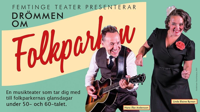 En man spelar gitarr och en kvinna dansar.